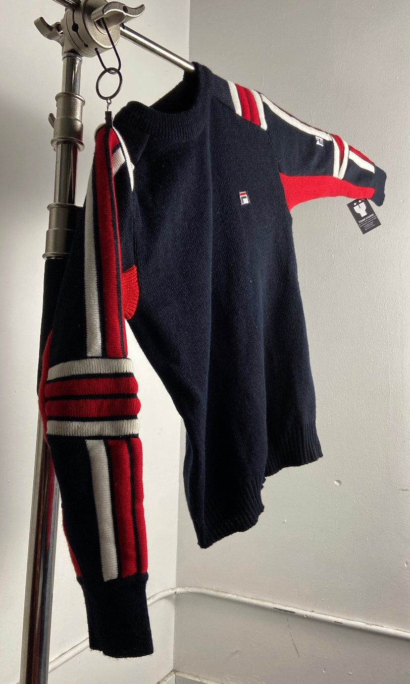 vintage fila knit sweater